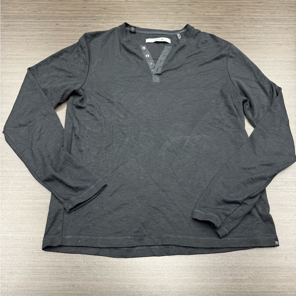 Joe's Jeans Black Henley Shirt